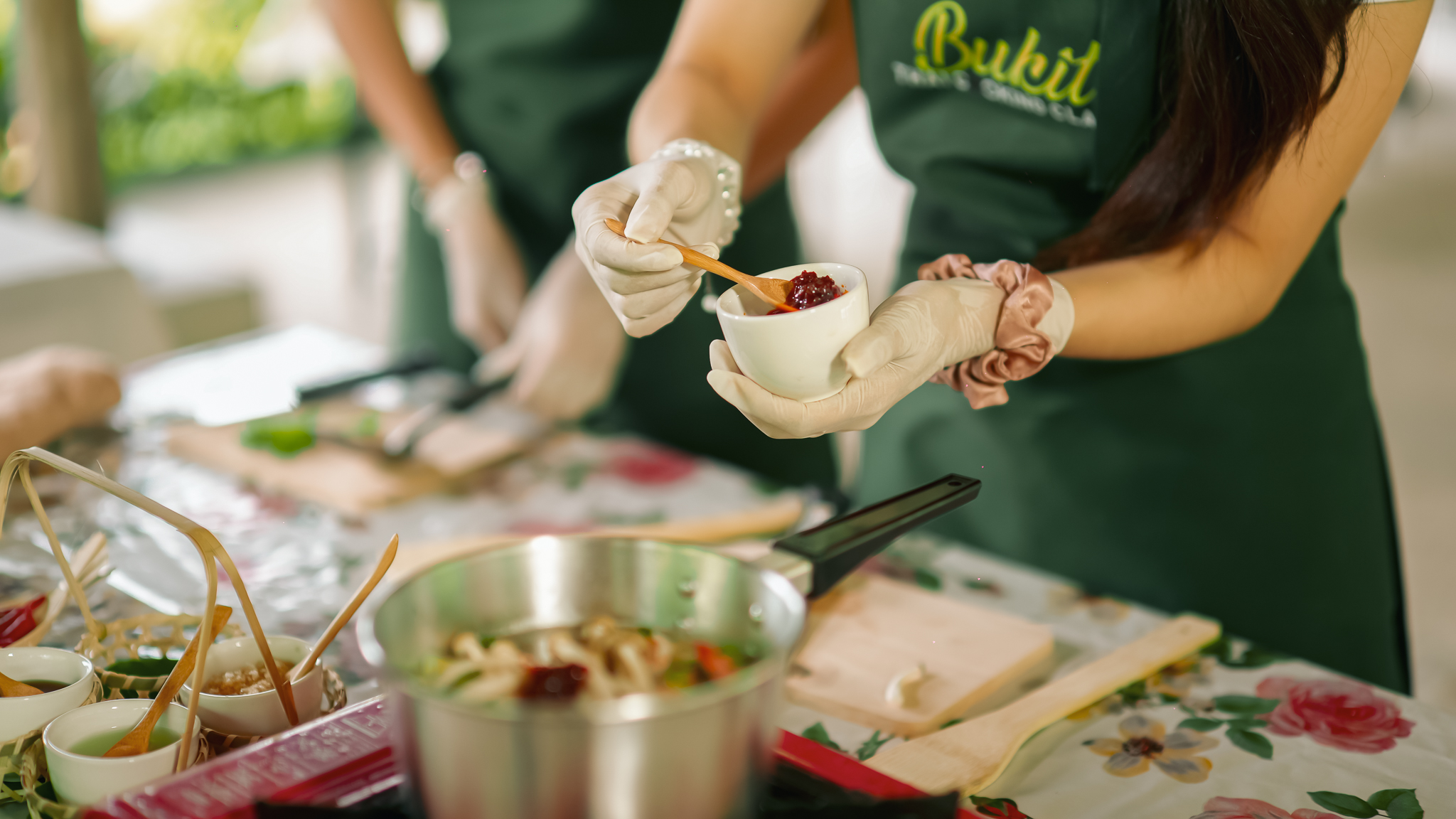 Cooking class preparation