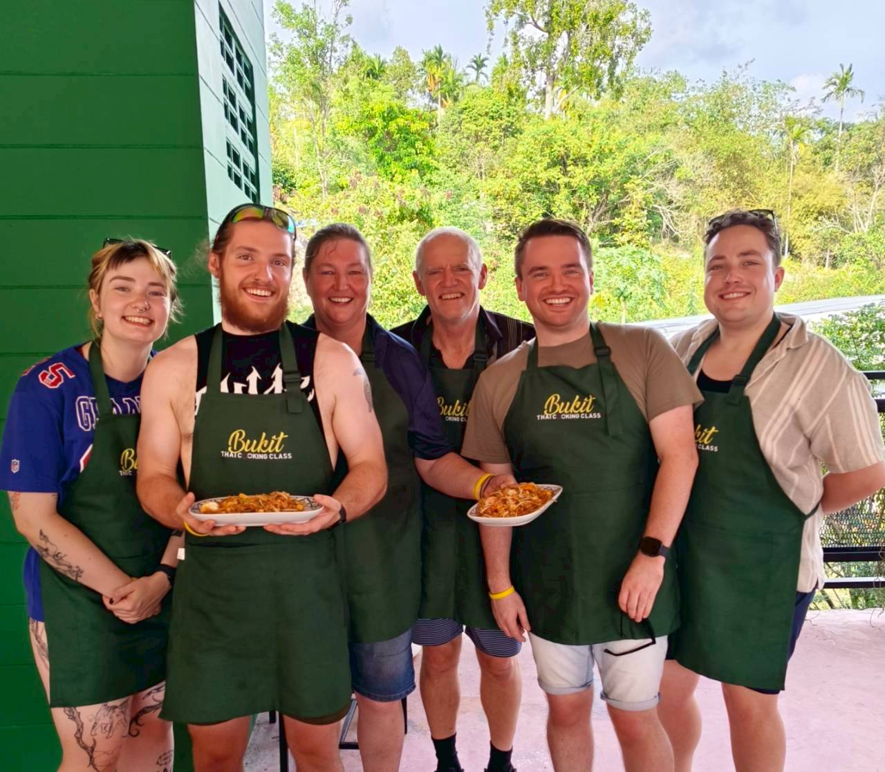 Classic Phuket architecture and street scene at twilight