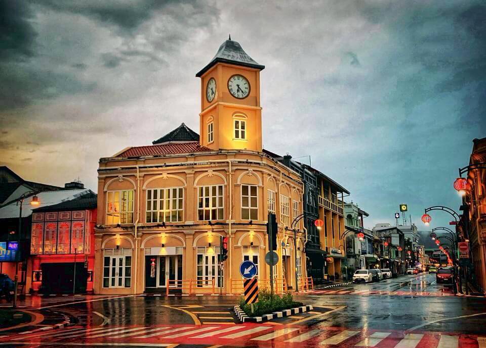 Phuket Old Town Colorful Buildings